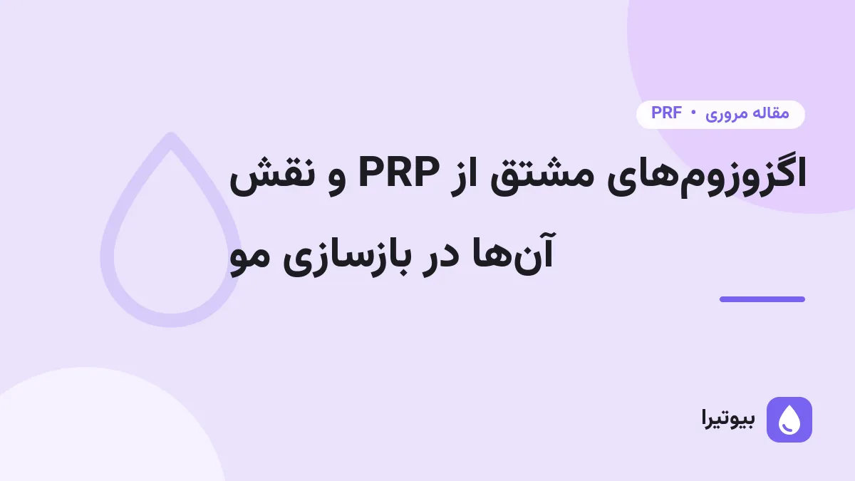 اگزوزوم‌های مشتق از PRP و نقش آن‌ها در بازسازی مو