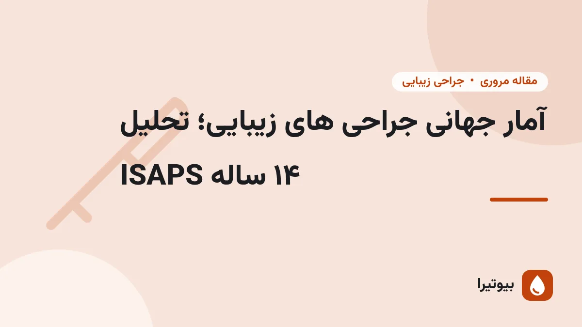 آمار جهانی جراحی های زیبایی؛ تحلیل ۱۴ ساله ISAPS